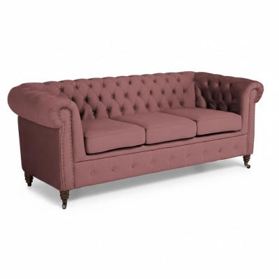 Meubles classiques Chesterfield Canapé 3 places en tissu de design noble nouveau