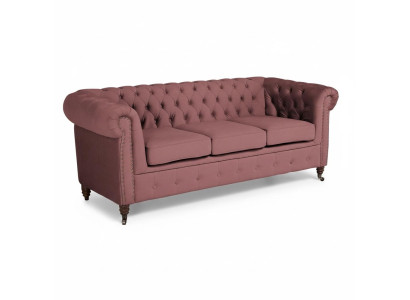 Meubles classiques Chesterfield Canapé 3 places en tissu de design noble nouveau