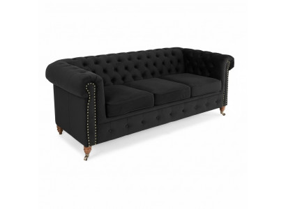 Canapé Chesterfield 3 places en tissu noble nouveau design de meubles classiques