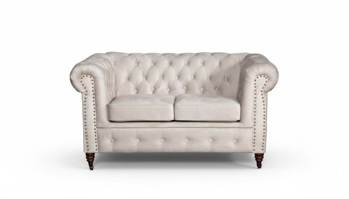 Canapé 2 places Chesterfield Canapé Tissu Meuble Canapé Design Élégant