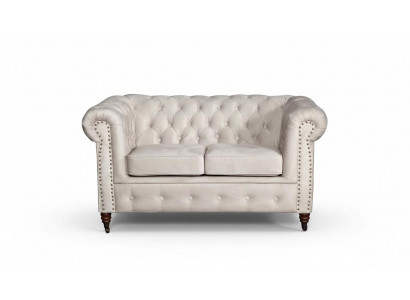 Canapé 2 places Chesterfield Canapé Tissu Meuble Canapé Design Élégant