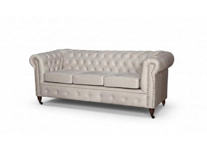 Ensemble de canapé Chesterfield Design avec canapé, canapé-lit et fauteuil 3+2+1 places