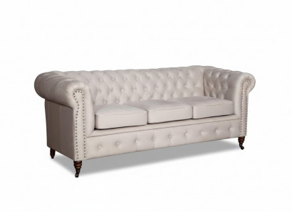 Canapé Chesterfield 3+2 places Ensemble de canapé design Tissu Suite Set nouveau