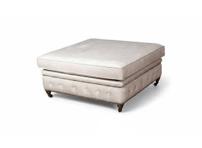 Club Repose-pieds Tabouret Lounge Cuir Textile Pouf Designer Chesterfield