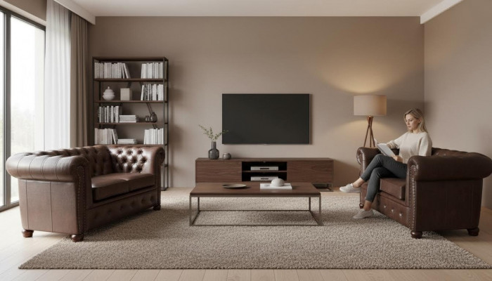 designer 2 places Canapés en textile neuf Canapés Chesterfield en cuir nouveau