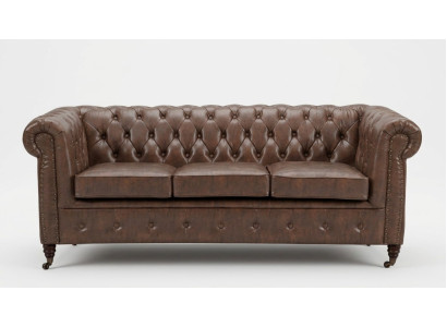 Ensemble de canapés Chesterfield Canapé Canapé Rembourrage 3 2 places Canapés en cuir Tissu neuf