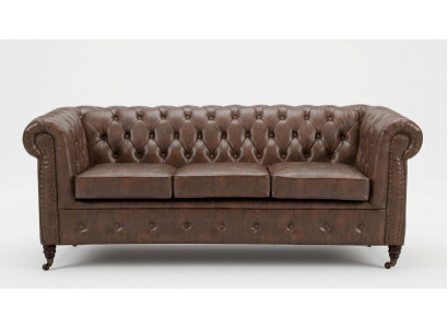 Ensemble de canapés Chesterfield Canapé Canapé Rembourrage 3 2 places Canapés en cuir Tissu neuf