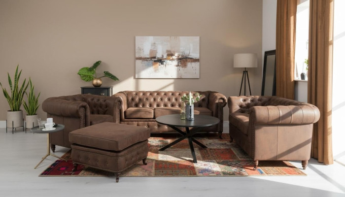 Canapé Chesterfield Rembourrage 321 Tabouret Assise Suite Canapé Canapés Repose-pieds