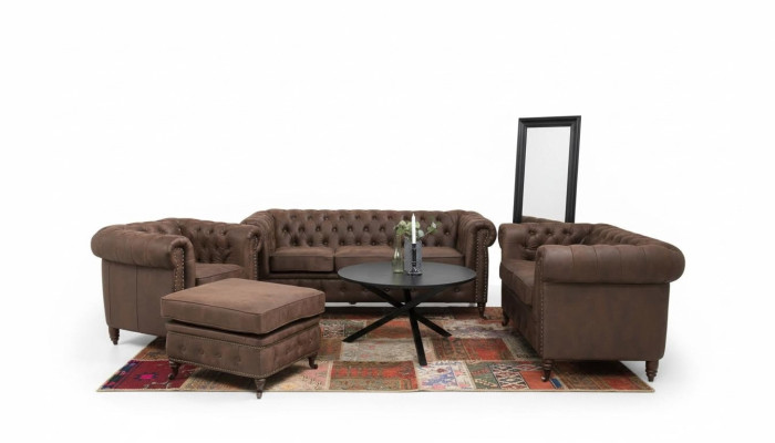 Canapé Chesterfield Rembourrage 321 Tabouret Assise Suite Canapé Canapés Repose-pieds