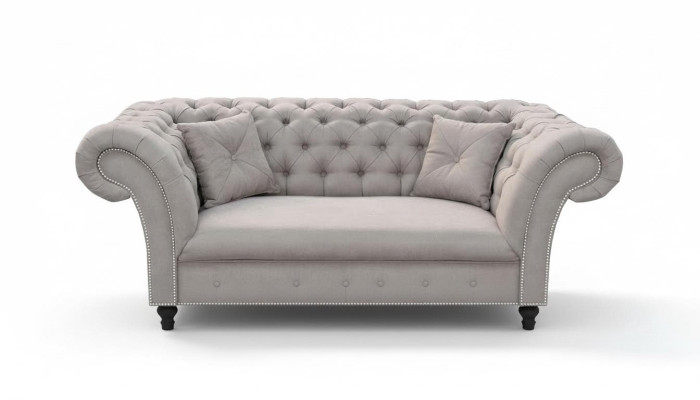 nouveau canapé capitonné 2 places Chesterfield Tissu Canapé Sièges Suite