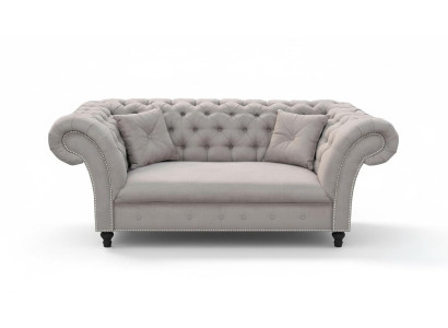 nouveau canapé capitonné 2 places Chesterfield Tissu Canapé Sièges Suite