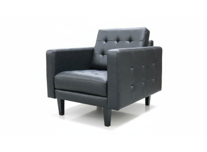 Fauteuil Club Lounge Designer Fauteuil d'appoint Canapé Rembourrage Canapé 1 Place TV Cuir
