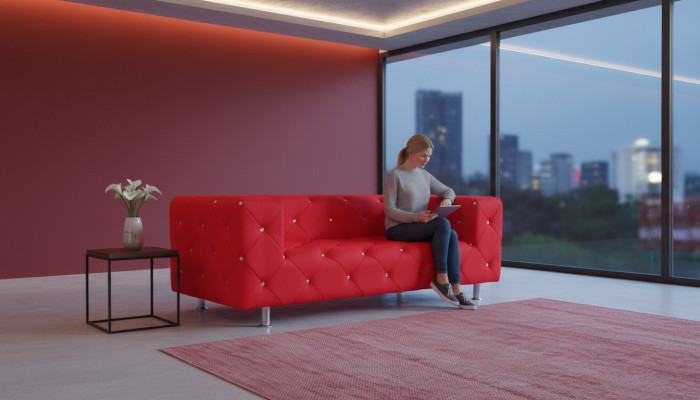 Canapé Design Trois Places Canapé Tissu Canapé Moderne Relax Club 3 Places