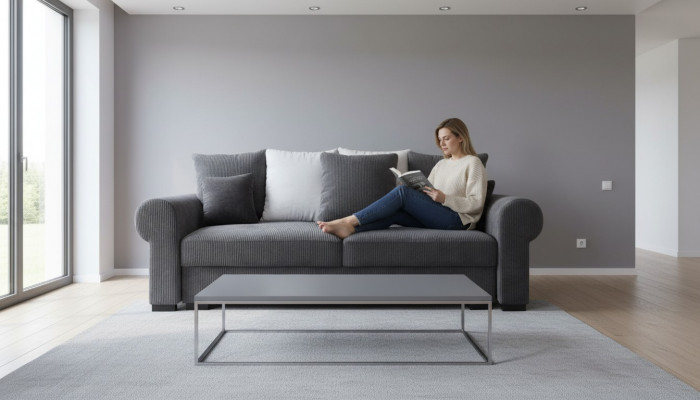 Canapé-lit grand xxl Lümmel Salon Canapé 256cm Fonction lit Sofa