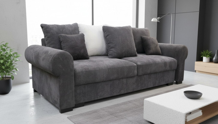 Canapé-lit grand xxl Lümmel Salon Canapé 256cm Fonction lit Sofa