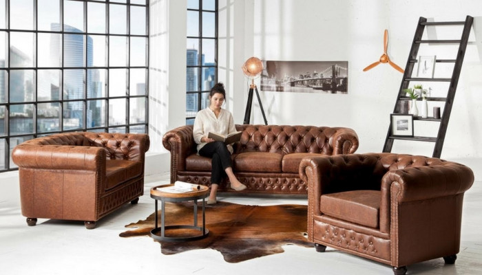 Canapé Rembourrage Canapé Tissu Chesterfield Canapés Suite 3 PlacesTrois Places