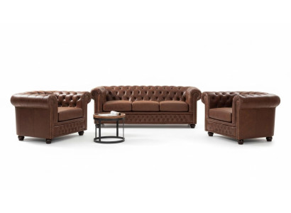 Canapé Rembourrage Canapé Tissu Chesterfield Canapés Suite 3 PlacesTrois Places
