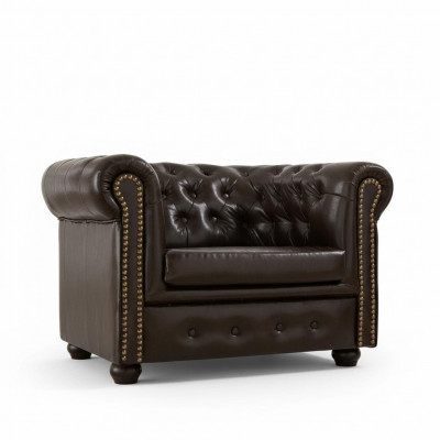 Fauteuil Chesterfield TV Canapé 1 Place Canapé en Cuir Tissu Canapés Rembourrage