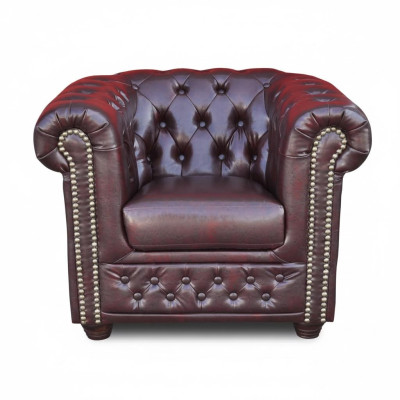Chesterfield Fauteuil TV Canapé 1 Place Tissu Textile Canapés Tapisserie
