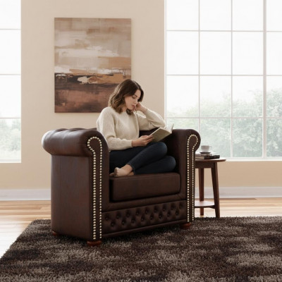Fauteuil Conception Canapé Sofa Détente Salon Club Rembourrage Luxe Siège TV