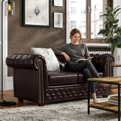 Canapé Chesterfield ensemble 2+1 places, canapé design, canapés rembourrés modernes