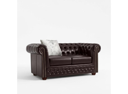 Canapé design 2 places Chesterfield Revêtement Siège Suite cuir textile neuf