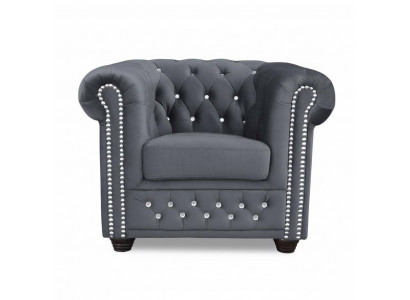 Canapé Chesterfield, fauteuil, canapé TV 1 place, tissu en textile, rembourrage neuf