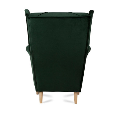 Chesterfield Fauteuil TV Canapé 1 Place Tissu Textile Fauteuil à Aile