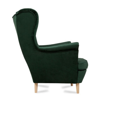 Chesterfield Fauteuil TV Canapé 1 Place Tissu Textile Fauteuil à Aile