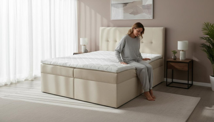 Conception Lits Chesterfield Lit Lit Lit Hôtel Luxe 180x200 Double Textile