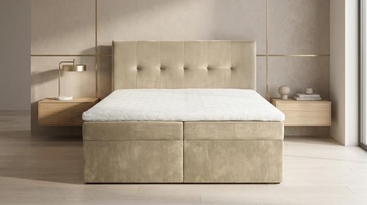 Conception Lits Chesterfield Lit Lit Lit Hôtel Luxe 180x200 Double Textile