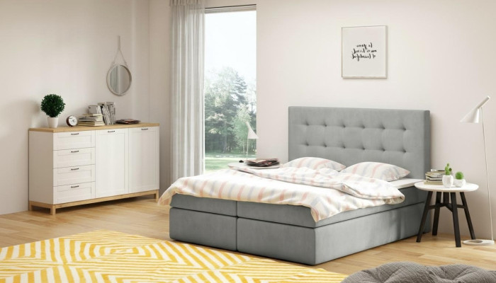 Lit design Chesterfield décoratif de luxe pour hôtel Lits 180x200cm Chambre à coucher