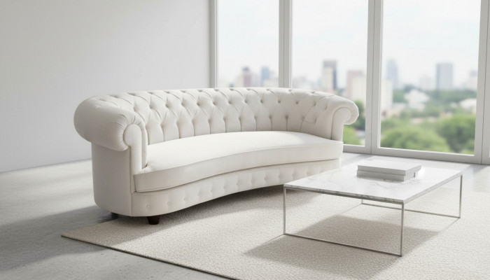 Chesterfield 3-Seater Designer Upholstered Sofa Sofa Canapés Canapés Tissu Nouveau