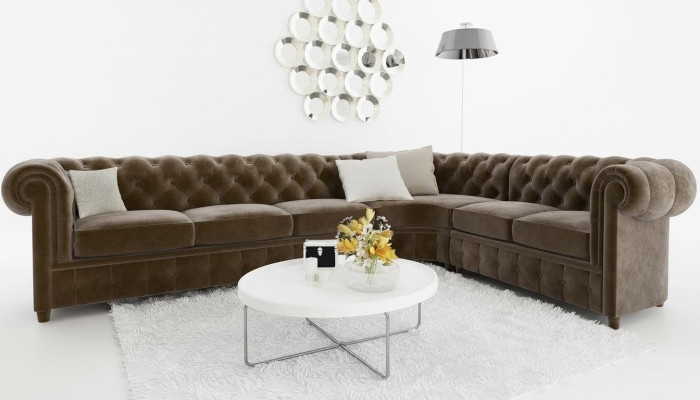 Canapé Chesterfield Paysage vivant Canapé d'angle Suite Canapé d'angle Suite d'angle
