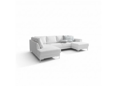 Canapé Canapé Tapisserie Suite Paysage vivant Design Canapé d'angle Cuir U-forme