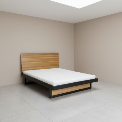 Lits en bois véritable pour deux personnes en bois massif 180x200cm Chambre à coucher Lit en bois massif