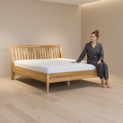 Design de lit Lits de luxe pour hôtel Mariage 180x200cm Chambre à coucher Solide Double Mobilier