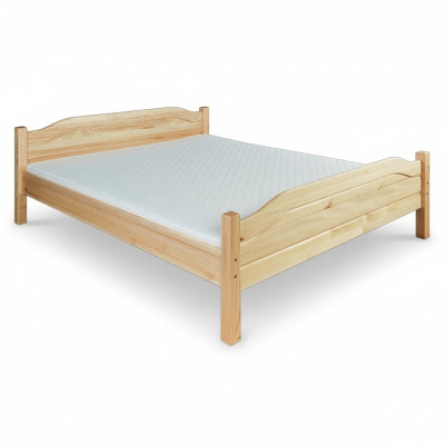 Lit en bois Véritable lit Double Chambre d'hôtel en bois massif 180x200 Style Meubles massifs