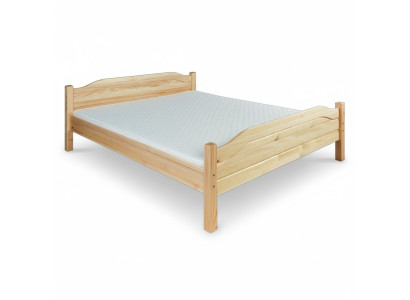 Lit en bois Véritable lit Double Chambre d'hôtel en bois massif 180x200 Style Meubles massifs