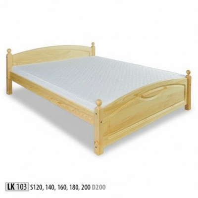 Lit en bois Lit en bois véritable Lits Chambre Hôtel 200x200 Style Mobilier Massif
