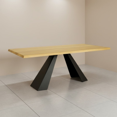 Table à manger Groupe de tables Salle à manger Salon Bois massif Mobilier Mobilier en bois Artisanat