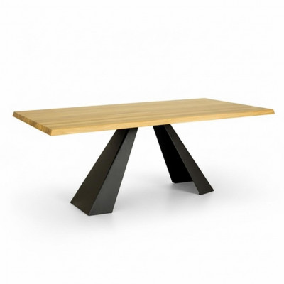 Table à manger Table de réunion Bureau Design Bois Table de conférence bois massif nouveau Meuble
