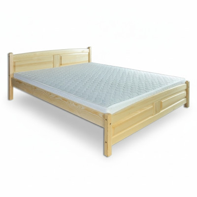Lit en bois massif 200x200cm Cadre de lit en bois massif Lit double