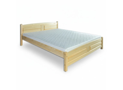 Lit en bois massif 200x200cm Cadre de lit en bois massif Lit double