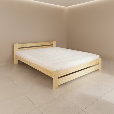 Lit en bois massif 200x200 Lit double en pin massif Vrai lit en bois massif VollWooden lit nouveau