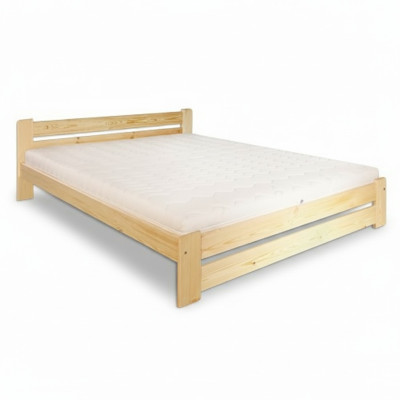 Lit en bois massif 200x200 Lit double en pin massif Vrai lit en bois massif VollWooden lit nouveau