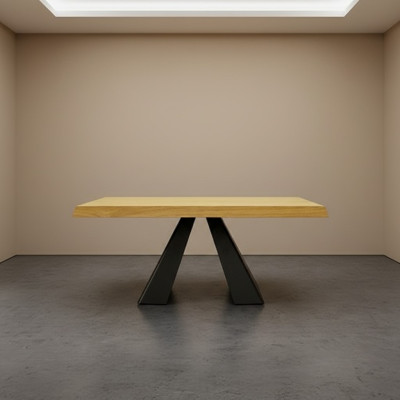 Conception X Jambes Table basse Pin Massif Véritable Bois Meubles Table d'Appoint Tables