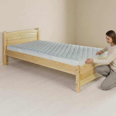 Lit en bois massif en pin Cadre de lit en bois 100x200 lit d'invité en bois massif fait main nouveau