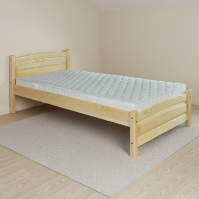 Lit en bois massif en pin Cadre de lit en bois 100x200 lit d'invité en bois massif fait main nouveau