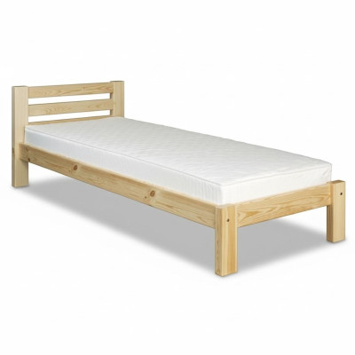 Lit simple lit lit en pin bois de pin massif Lit en bois de pin massif 100x200 Cadre de lit Bois neuf